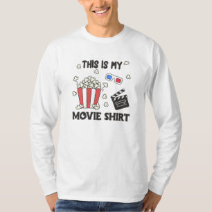 T-shirt Voici Ma Chemise De Film Cinéma Popcorn En Regarda