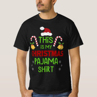 T-shirt Voici ma chemise de jama de Noël