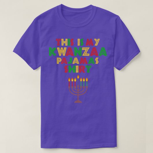 T-shirt Voici Ma Chemise De Pajamas Kwanzaa Africain Améri (Design devant)