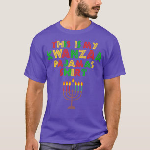 T-shirt Voici Ma Chemise De Pajamas Kwanzaa Africain Améri