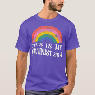 T-shirt Voici Ma Chemise Féministe Rétro Femmes Vintage