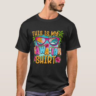 T-shirt Voici Ma Chemise Hawaïenne Costume Tropical Luau P