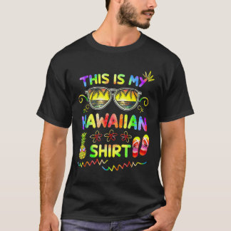 T-shirt Voici Ma Chemise Hawaïenne Luau Aloha Hawaii Beach