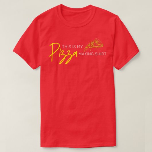 T-shirt Voici Ma Pizza Fabriquant Chemise Pizza Maker Prem (Design devant)