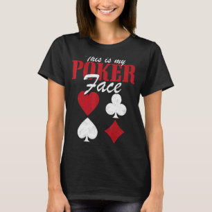 T-shirt Voici Mes Cartes Poker Face Poker Vintage
