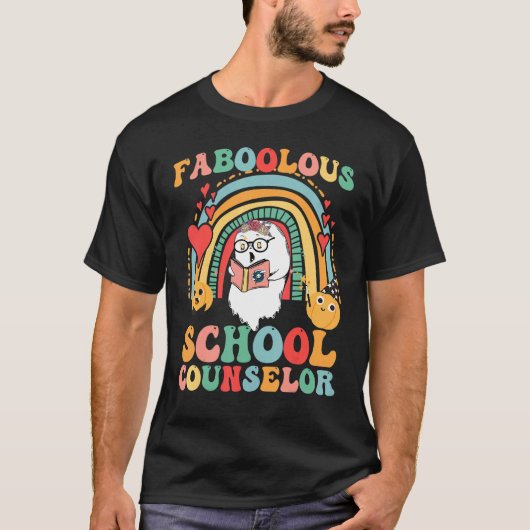 T-shirt Voici Mes Vibes Éffrayantes Faboolous School Couns (Devant)
