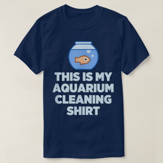 T-shirt Voici Mon Aquarium Nettoyant Chemise Gold Poisson (Design devant)