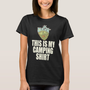 T-shirt Voici Mon Camping Camping Hommes Femmes Enfants