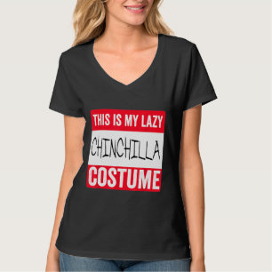 T-shirt Voici Mon Costume Chinchilla Lazy Halloween