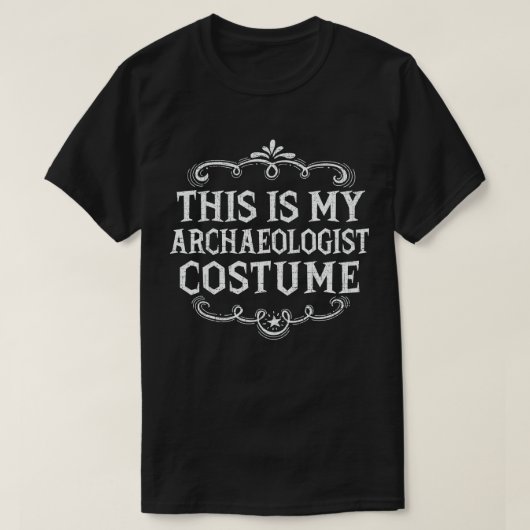 T-shirt Voici mon costume d'archéologue Lazy Halloween (Design devant)