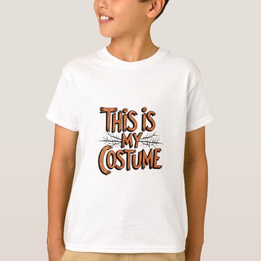 T-shirt Voici mon costume Halloween (Devant)