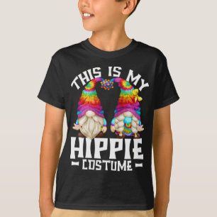 T-shirt Voici Mon Costume Hippie Drôle Halloween les année