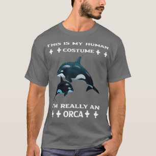T-shirt Voici Mon Costume Humain Ix27m Vraiment Un Baleine