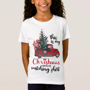T-Shirt Voici Mon Film De Noël En Regardant Vintage Red Tr