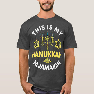 T-shirt Voici Mon Hanoukka Pajamakah, Chanukah Pajama Pre