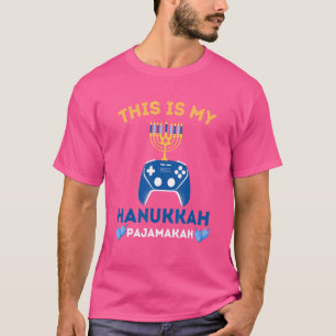 T-shirt Voici Mon Hanoukka Pajamakah Jewish Video Game Co