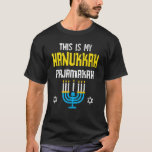 T-shirt Voici Mon Hanoukka Pajamakah Menorah Chanukah Paj<br><div class="desc">C'Est Mon Hanoukka Pajamakah Menorah Chanukah Pajamas PJs.</div>