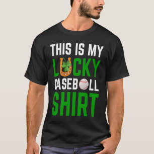 T-shirt Voici Mon Lucky Baseball Sport Jeu St Patrick's