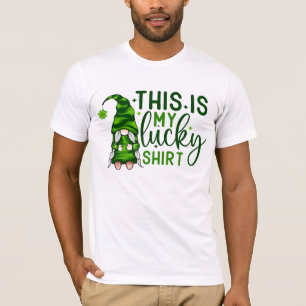 T-shirt Voici Mon Lucky Green Gnome Whimsy