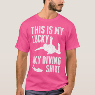 T-shirt Voici Mon Lucky Sky Plongée Paraglider Skydiving S