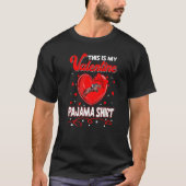 T-shirt Voici Mon Pajama Équestre Valentines Pour Enfants (Devant)