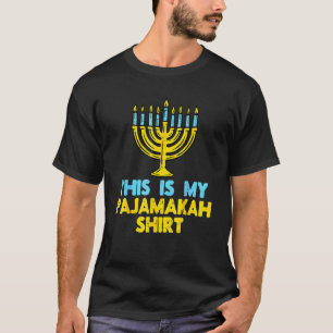 T-shirt Voici Mon Pajamakah Menorah Hanoukka Pajamas Cha