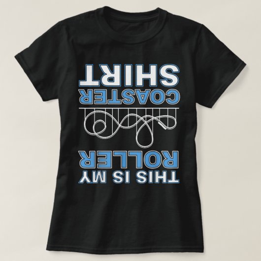 T-shirt Voici mon parc d'attractions Roller Dessous de ver (Design devant)