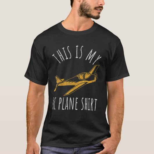 T-shirt Voici Mon RC Plane Funny Modèle Avion Retro Vin (Devant)