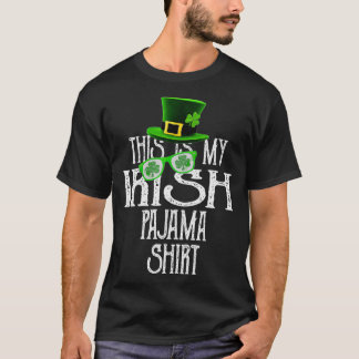 T-shirt Voici mon Shamrock de pyjama irlandais GreenClover