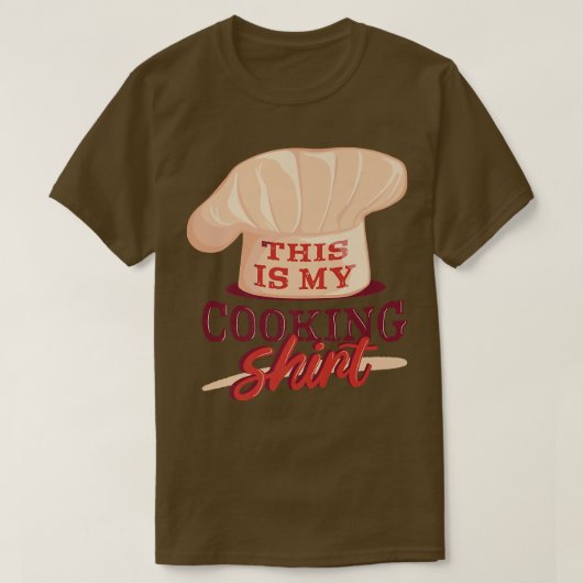 T-shirt Voici mon uniforme de cuisine (Design devant)