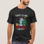 T-shirt Voici My Alaskan Klee Kai Dog Santa Hat Christma<br><div class="desc">Voici My Alaskan Klee Kai Dog Santa Hat Christmas Pyjama T Shirt</div>