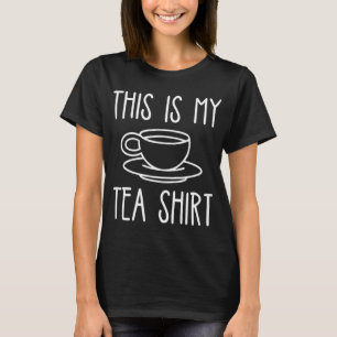 T-shirt Voici My Tea Funny Food Drink Black Cup