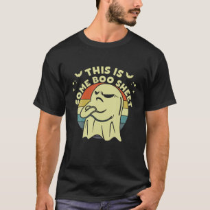 T-shirt Voici Une Feuille De Boo Éffrayant Horreur Vintage