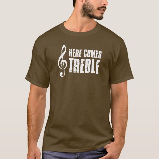 T-shirt Voici venir le calembour drôle triple de musique (Devant)