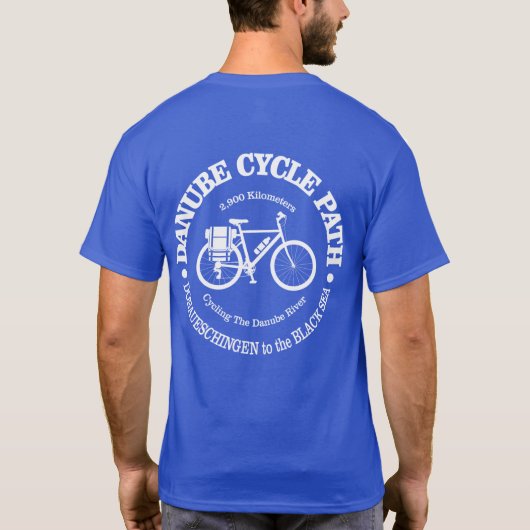 T-shirt Voie cyclable du Danube (cyclisme) (Dos)