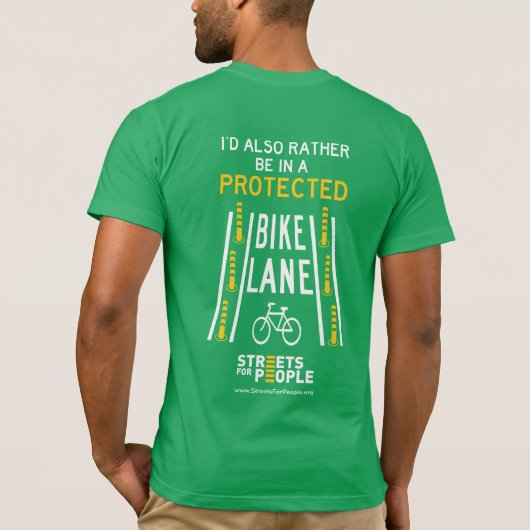 T-shirt Voie cyclable protégée (Dos)