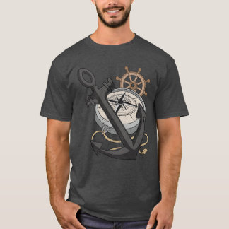 T-shirt Voile Ancre Sea Lover Compass Voile