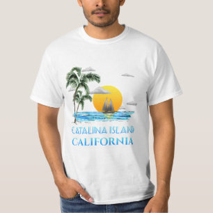 T-shirt Voile Catalina Island California Sailboat