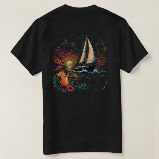 T-shirt Voile de coucher de soleil (Design dos)