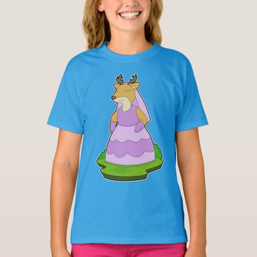 T-shirt Voile de mariée de cerf (Devant)