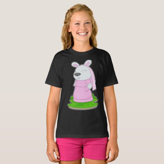 T-shirt Voile de mariée Lapin Marié (Devant entier)