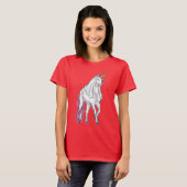 T-shirt Voile de mariée licorne (Devant entier)