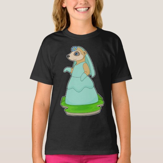 T-shirt Voile de mariée Meerkat (Devant)