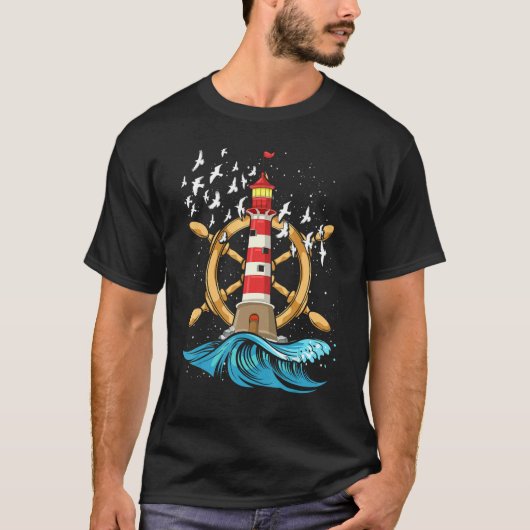 T-shirt Voile de mer Roue de direction Nautique Seagull Oc (Devant)