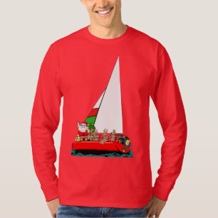 T-shirt Voiles de Père Noël de marin à Noël