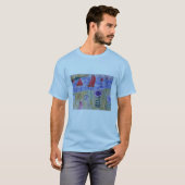 T-shirt Voiles et fleurs rouges (Devant entier)