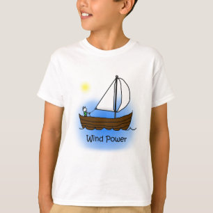 T-shirt Voilier d'énergie éolienne - chemise d'enfants