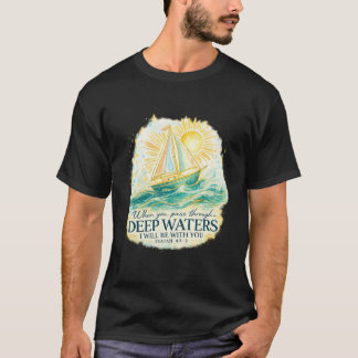 T-shirt Voilier en eaux profondes verset biblique