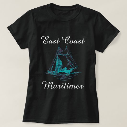 T-shirt Voilier maritime de la côte Est (Design devant)