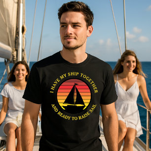 T-shirt Voilier & Retro Sunset Modèle de voile